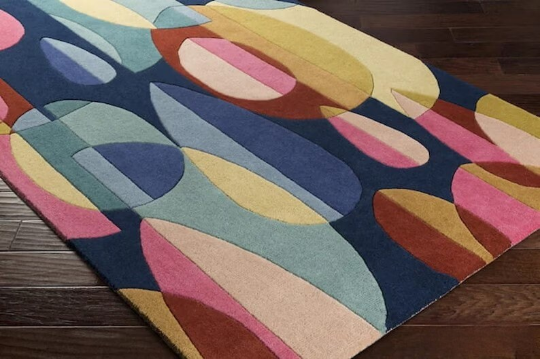 Colorful Eggs & Circles Rug