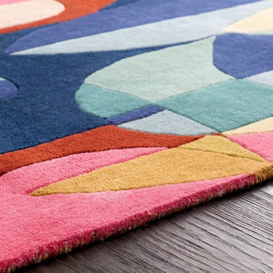 Colorful Eggs & Circles Rug