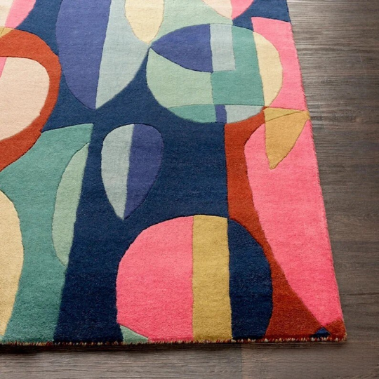 Colorful Eggs & Circles Rug